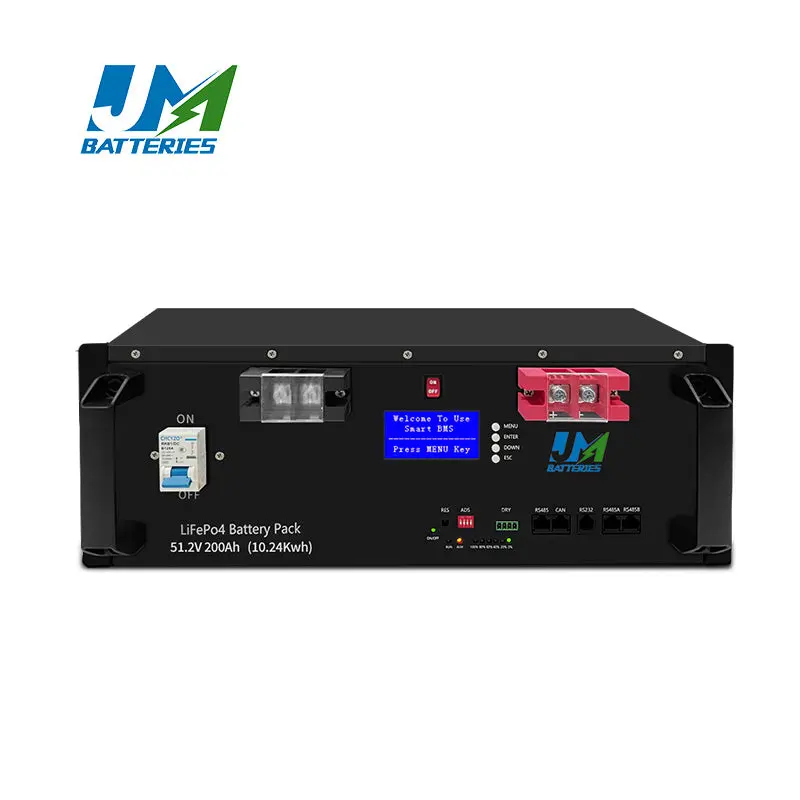 JM Premium Cabinet-Mounted Batteries 51.2V 100AH 200AH Solar Lithium-ion battery