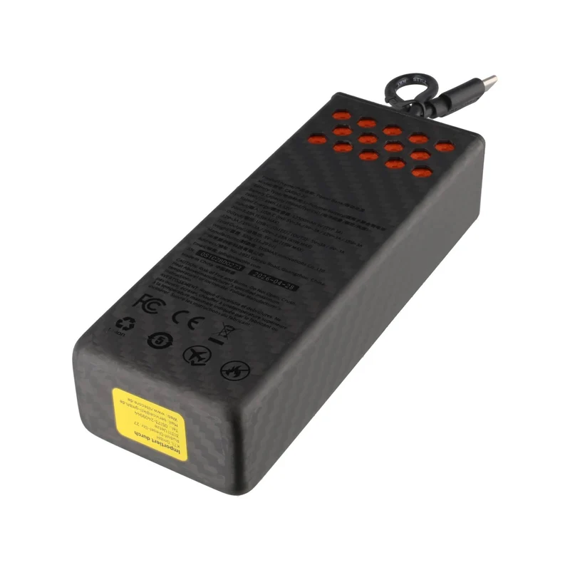 Nitecore Powerbank CARBO20, Kapazität 20.000mAh, professionelle Outdoor Powerbank, max. 65 Watt, Kohlefasergehäuse