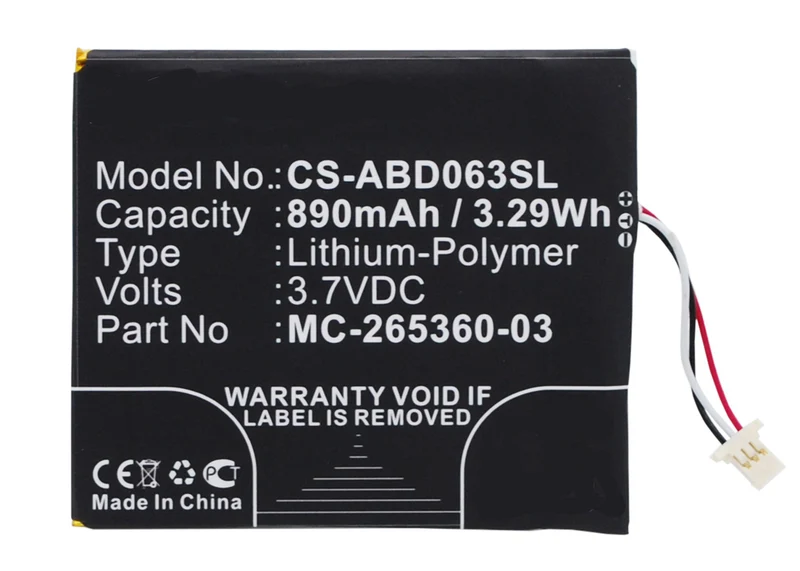 3.7V 890mAh E-book akku für kindle 499 kindle 558 Kindle 7 Kindle 7th Generation Kindle 8 Kindle 8th Generation Kindle X SY69JL WP63GW Li-Polymer