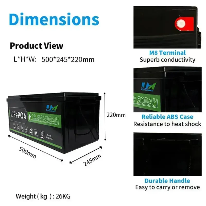 12.8v 200ah Lithium Ion Battery Price Rechargeable Battery