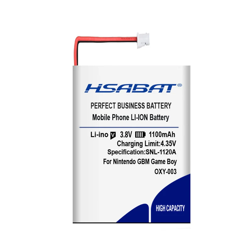 HSABAT OXY 003 460mAh 3,8 V Lithium ionen Batterie Kit Pack für Nintendo GBM Game Boy Micro Batterien