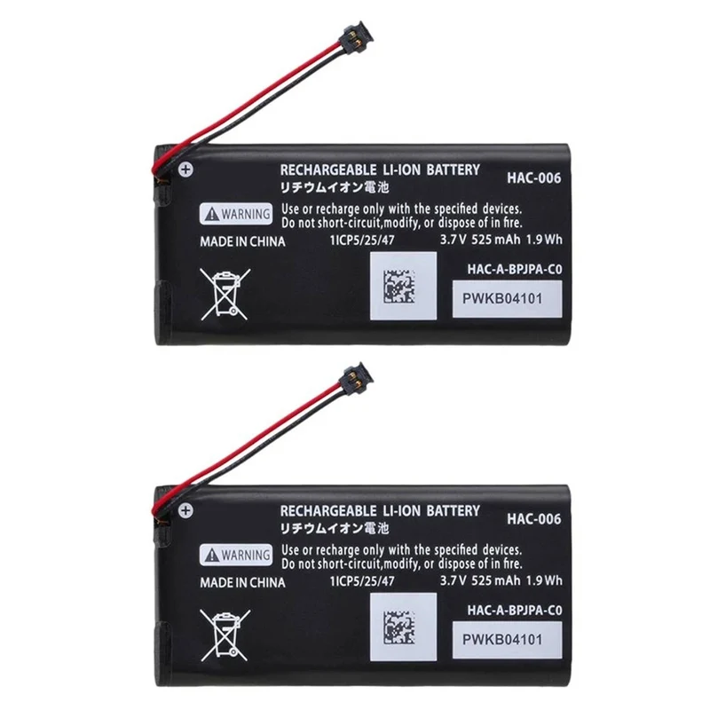 2 stücke 525mAh HAC 006 Schalter Batterie HAC BPJPA C0 HAC A JCR C0 Für Nintendo Schalter Ns Freude Con controller