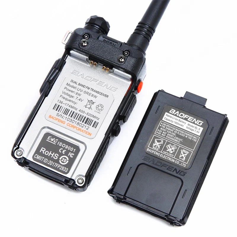 2 stücke Baofeng uv 5r bl 5 1800mah Batterie Plus Kompatibel rt 5r rt5r walkie Talkies uvhr