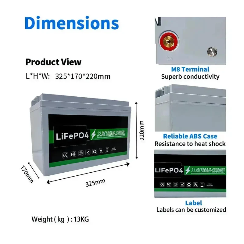 Factory Price 12.8V 150AH Solar Storage Lithium Ion Battery