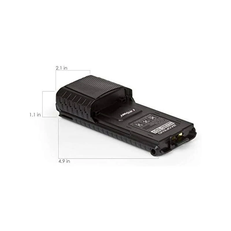 Baofeng ExpertPower UV 5R Akku mit erweiterter True Capacity (Modell: BL 5L, 3800 mAh, schwarz) DM 5R