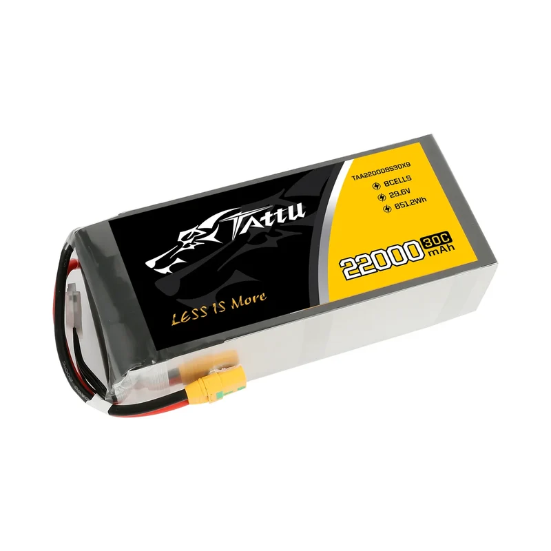 Tattu 22000mAh 29,6V 8S1P 30C 651,2Wh LiPo-Akku mit XT90-S