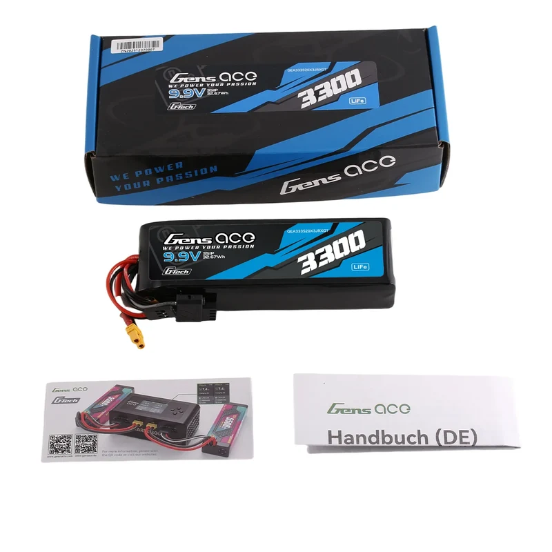 Gens ace Mini G-Tech 3300mAh 9,9V 3S 20C Li-Fe-Akku mit XT30 für Empfänger