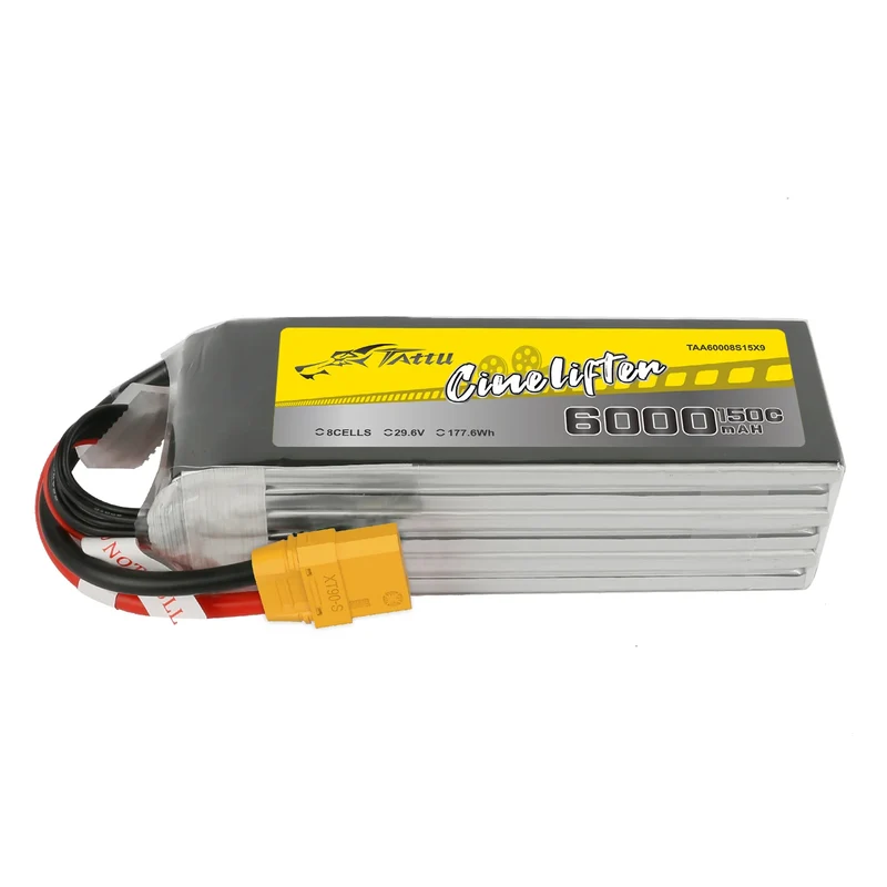 Tattu 6000mAh 29,6V 8S1P 150C 177,6Wh LiPo-Akku mit XT90-S
