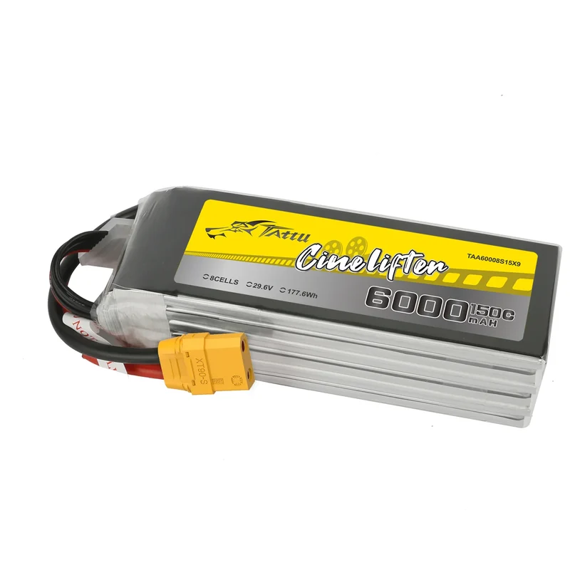 Tattu 6000mAh 29,6V 8S1P 150C 177,6Wh LiPo-Akku mit XT90-S