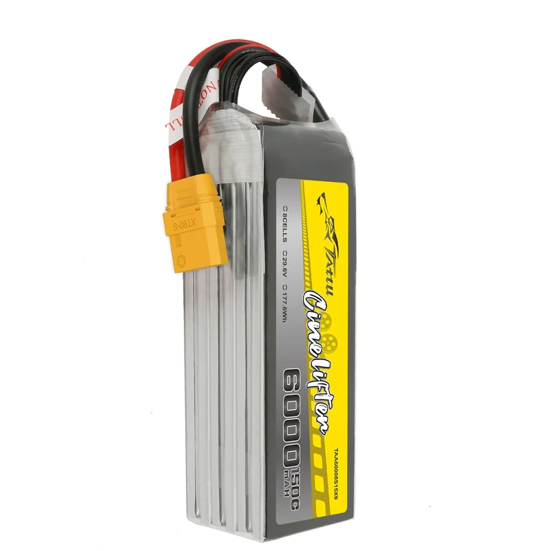 Tattu 6000mAh 29,6V 8S1P 150C 177,6Wh LiPo-Akku mit XT90-S