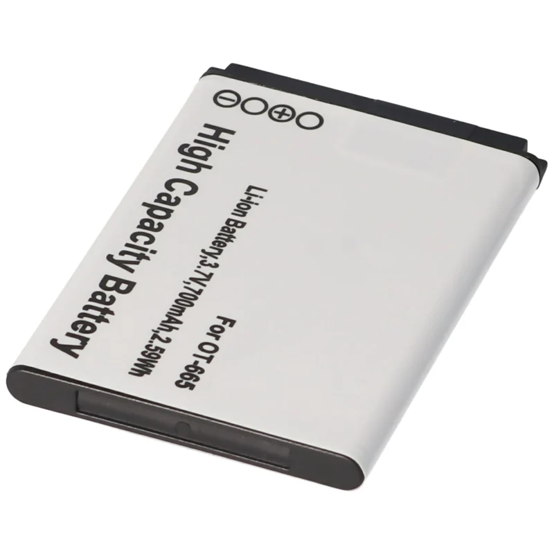 AccuCell Akku passend für Alcatel One Touch OT-665, 665, Alcatel One Touch 2012, Alcatel Sesame II, CAB22D0000C1, CAB22B0000C1, Li-Ion, 3,7V 700mAh