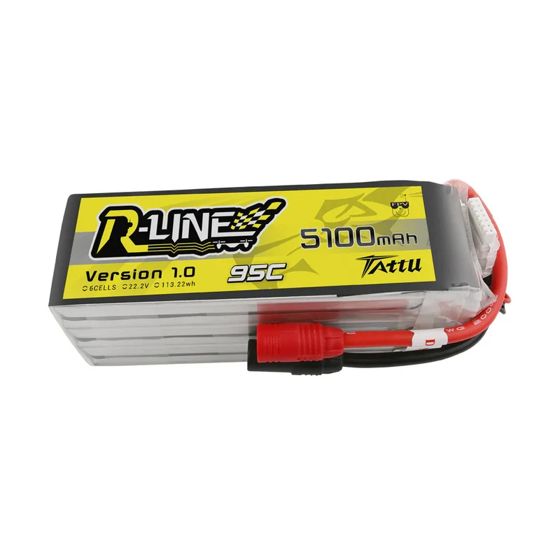 Tattu 5100mAh 6S 95C 22,2V LiPo-Akku mit AS150-Stecker