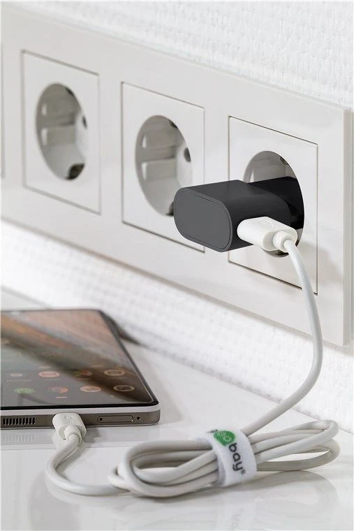 Goobay Micro USB-Ladeset 1 A - Netzteil mit Micro USB Kabel 1m (Schwarz)