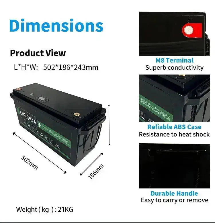 12.8V 150AH Lithium Li Ion Battery for RV Golf Cart