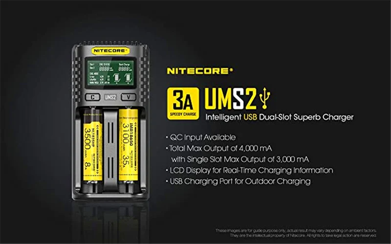 NITECORE Ums2, schwarz, L: 152 xl: 73 x H: 40