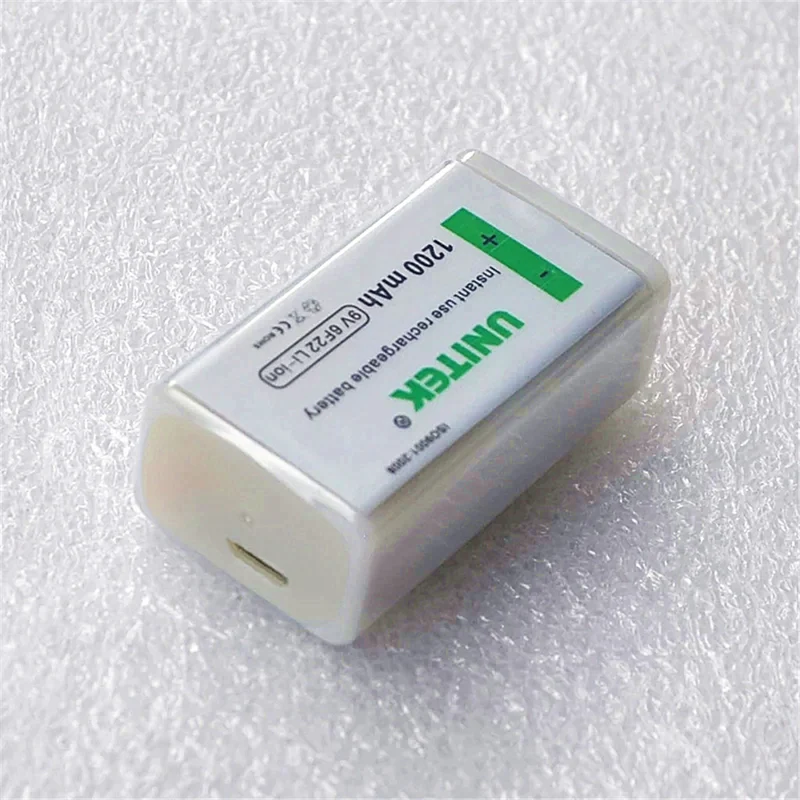 2 STÜCKE USB 9 V Lithium Ionen Akku 1200 mAh 6F22 Lithium Batterie Mikrofon Gitarre EQ Rauchmelder Multimeter Hubschrauber
