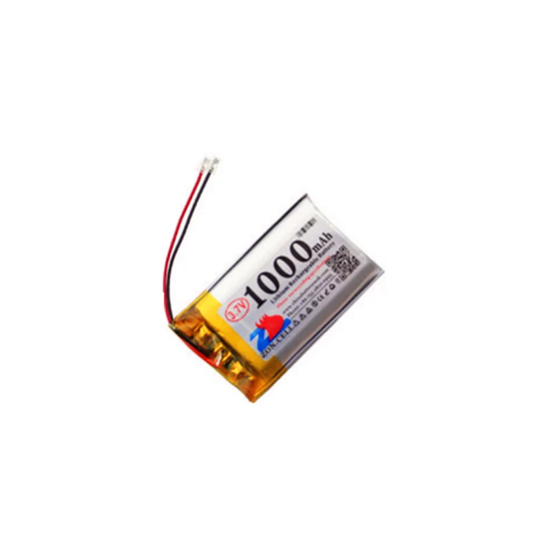 3,7 V 1000 mAh 2,54 Universalstecker 802540 Polymer Lithium Batterie