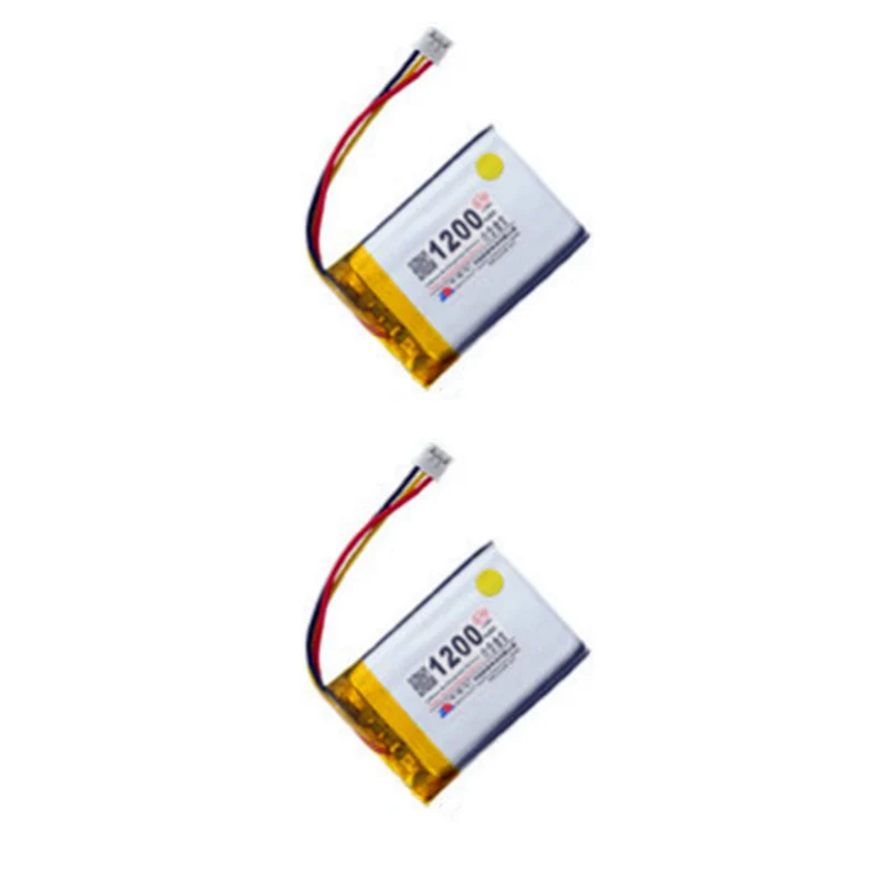 2x3,7V 1200mAh PH2.0 3P Stecker mit NTC-Schutz dreiadrig 523450 Polymer Lithium Batterie