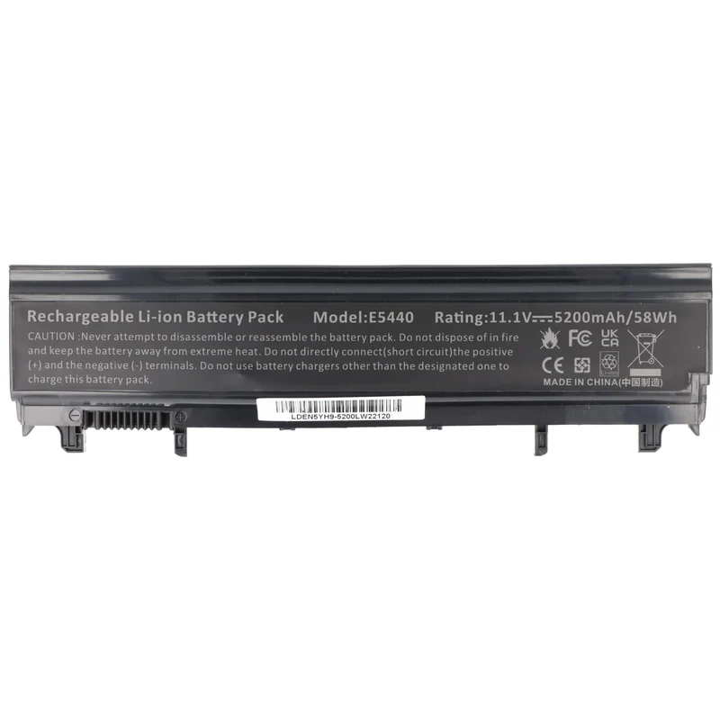 AccuCell Akku passend für Dell E5440, E5540 Akku 0K8HC, 0M7T5F, 1N9C0, 7W6K0, CXF66, F49WX, N5YH9, NVWGM, VJXMC, VV0NF, VVONF, 5200mAh