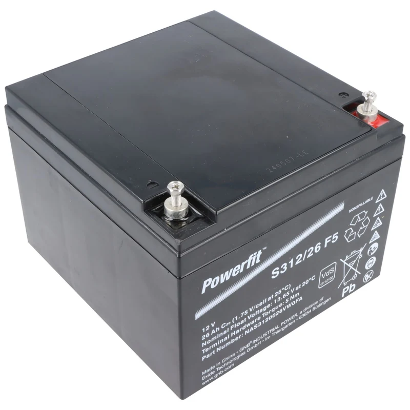 Exide Powerfit S312/26 F5 Blei Akku, 12V, 26000mAh, 312Wh