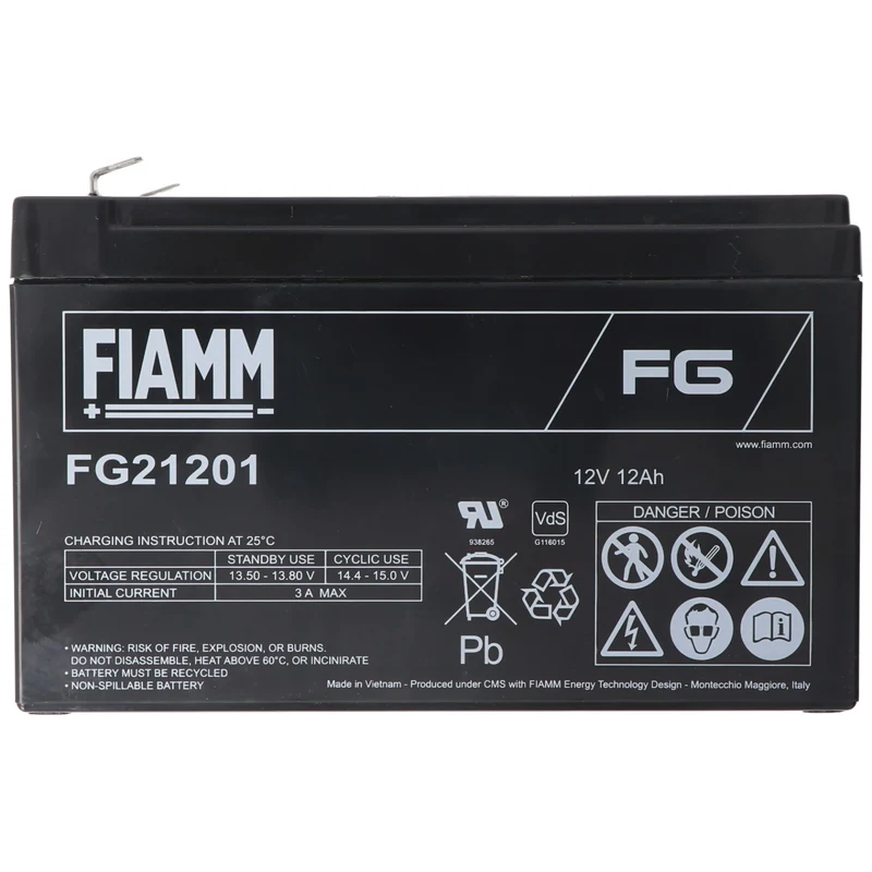 Fiamm FG21201 12V 12Ah Bleiakku AGM Blei Gel Akku