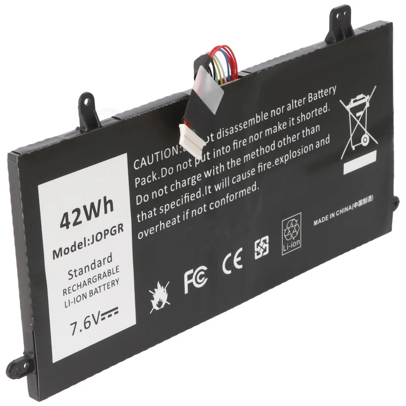 AccuCell Akku passend für Dell Latitude 5290, Li-Polymer, 7,6V 5500mAh, 42Wh, schwarz