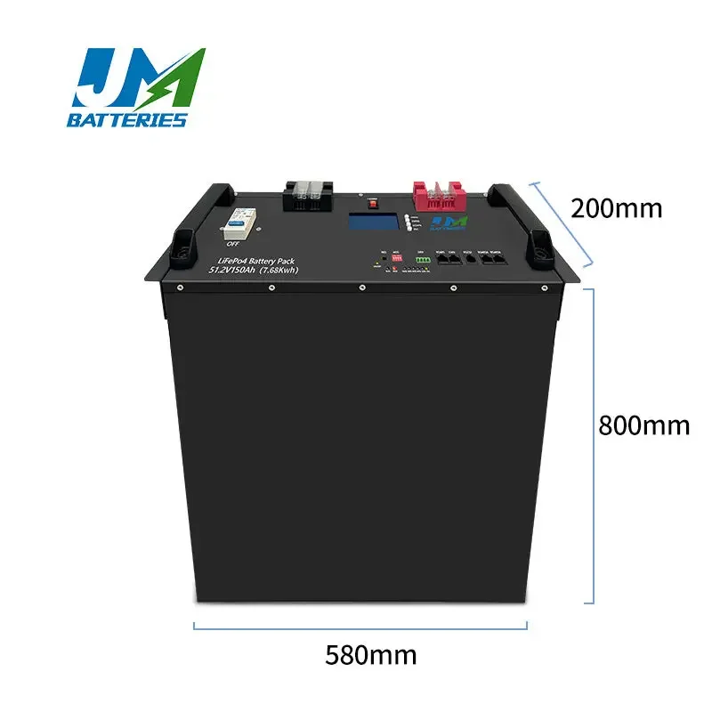 Lithium Ion Battery Pack LiFePO4 Battery 51.2V 150Ah