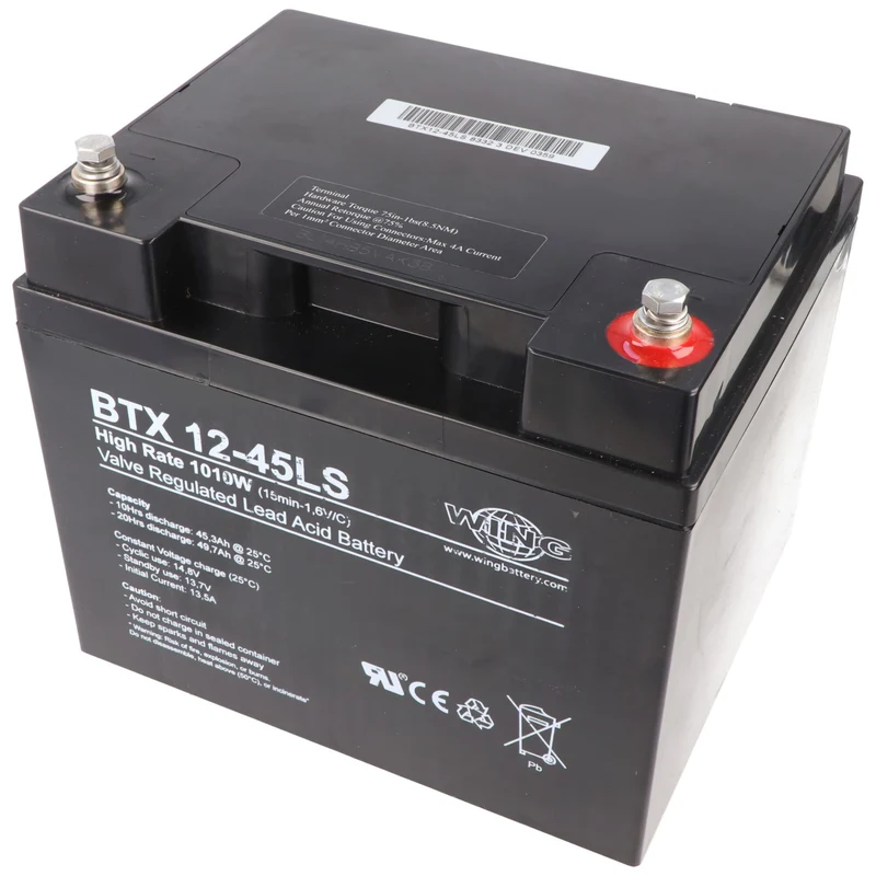 Wing BTX12-45LS 12V 47Ah high rate hochstromfähig Bleiakku AGM Blei Gel Akku