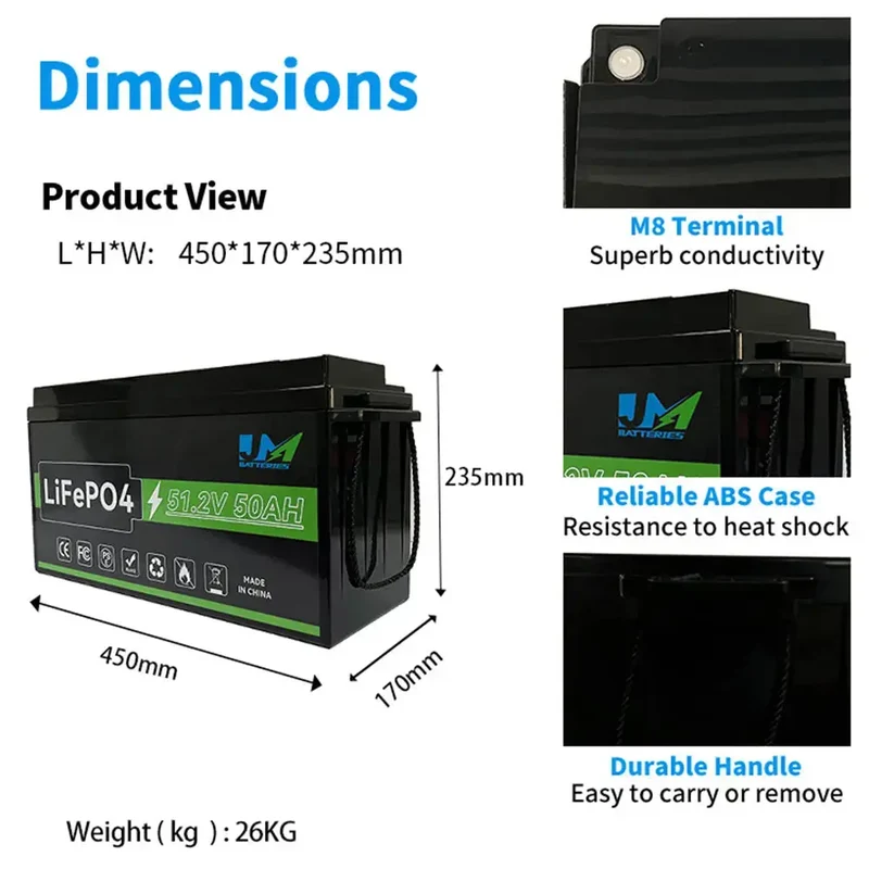 51.2V 50ah Lithium Battery Pack Energy Storage Battery