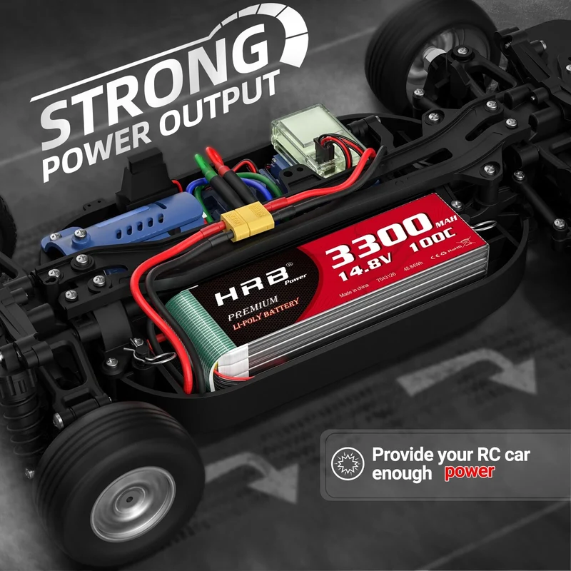 HRB 14,8V 4S LiPo-Akku 3300mAh 100C mit XT60-Stecker (2 St.)