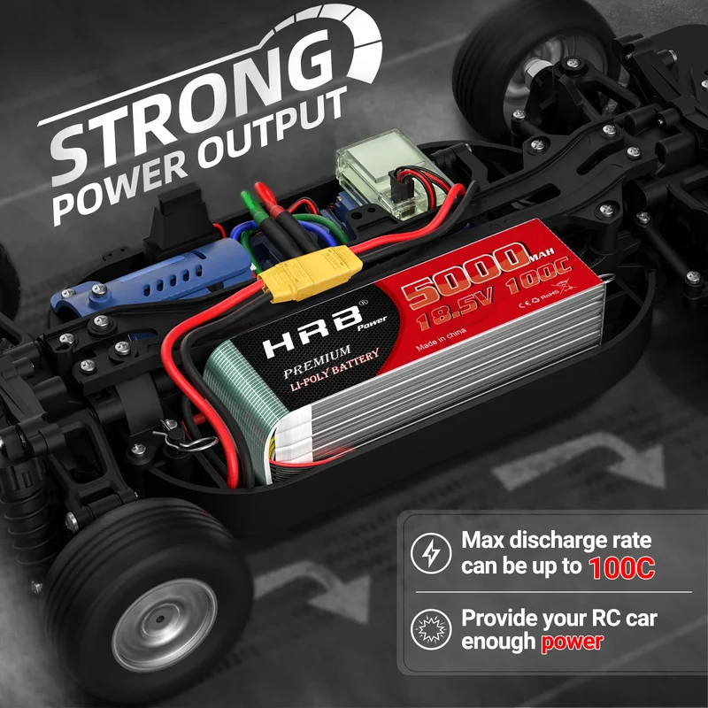 HRB 18,5V LiPo-Akku 5000mAh 100C mit XT90-Stecker