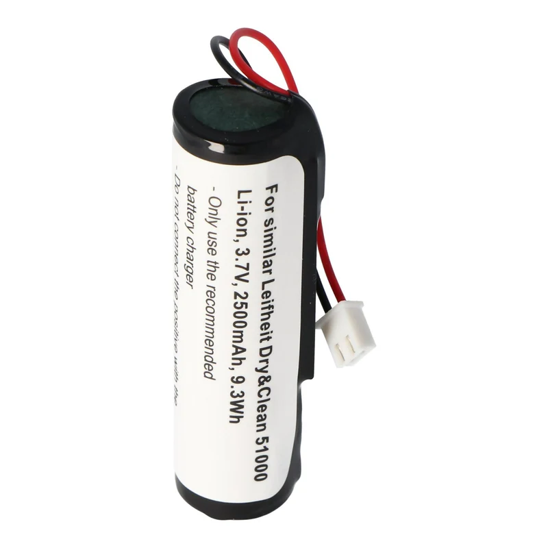 AccuCell Akku passend für Leifheit Dry&Clean 51000, Li-Ion, 3,7V, 2500mAh, 9,3Wh