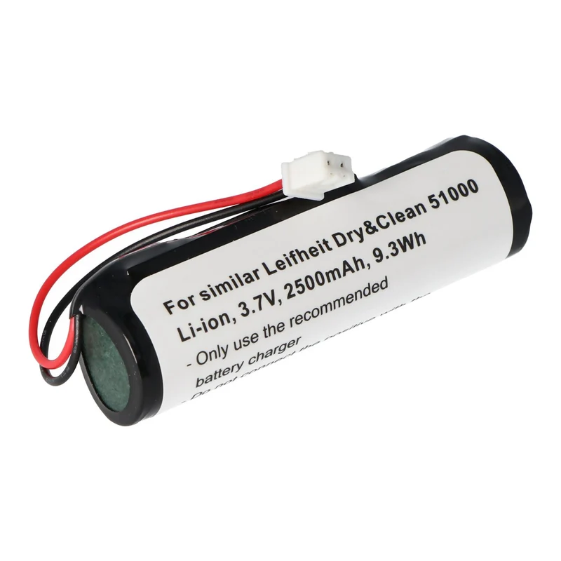 AccuCell Akku passend für Leifheit Dry&Clean 51000, Li-Ion, 3,7V, 2500mAh, 9,3Wh