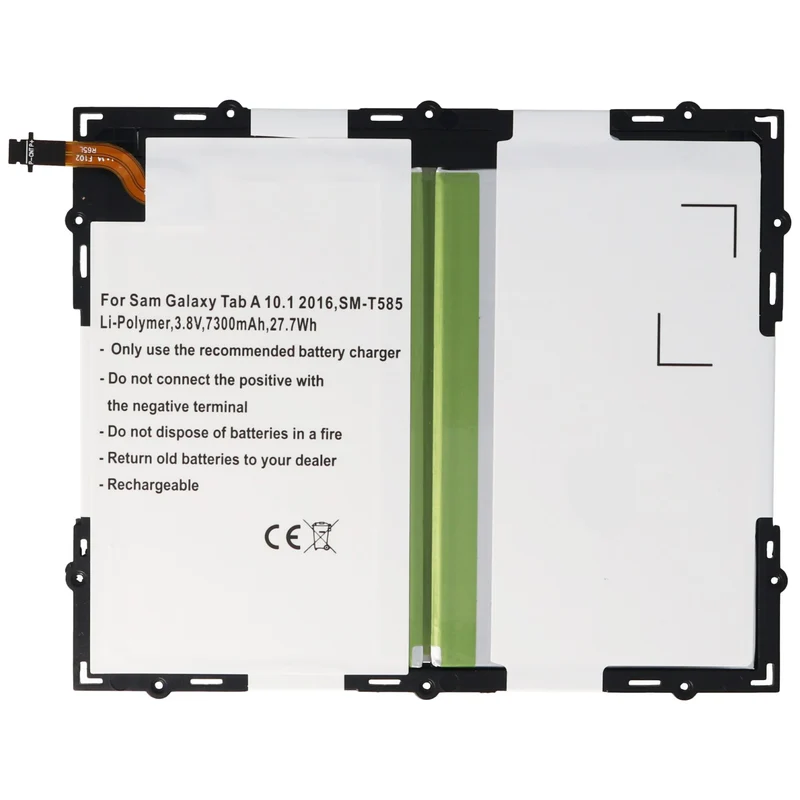 AccuCell EB-BT585ABA Akku passend für Samsung: Galaxy Tab A 10.1 M-T585, SM-T585C, SM-T585M 3,8 Volt 7300mAh