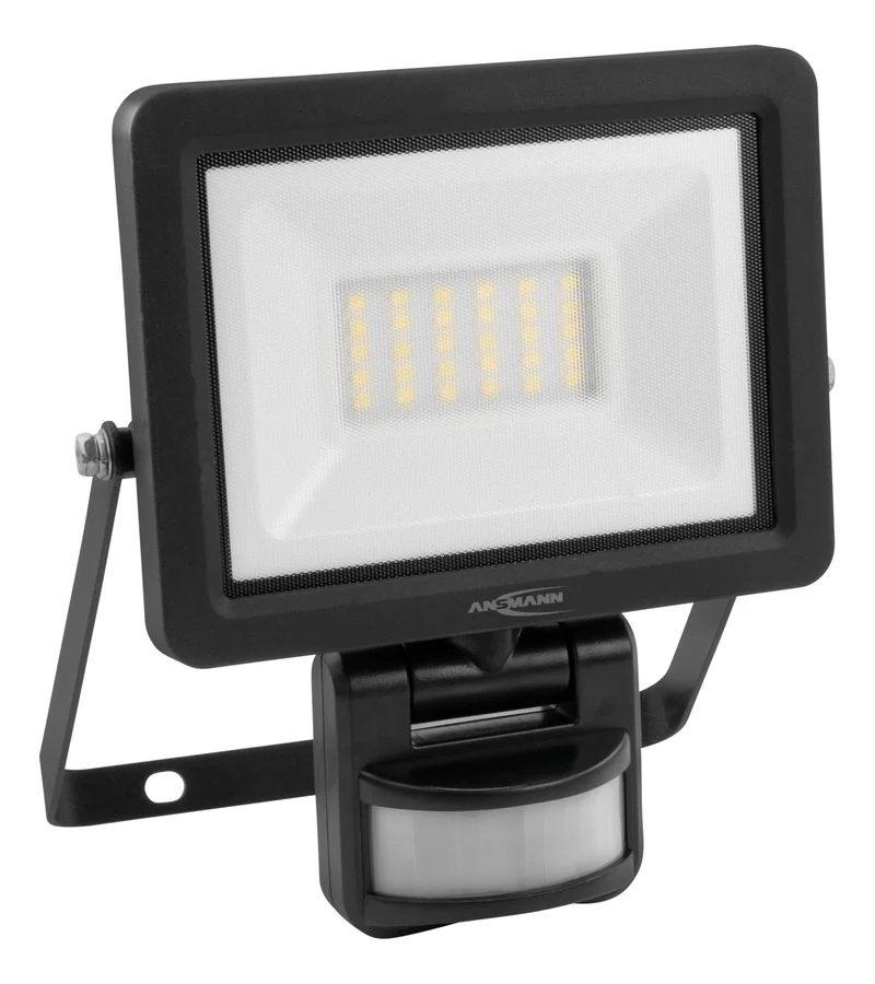 Ansmann WFL20W-S LED-Wandstrahler mit PIR Bewegungsmelder, kabelgebunden, 20 W