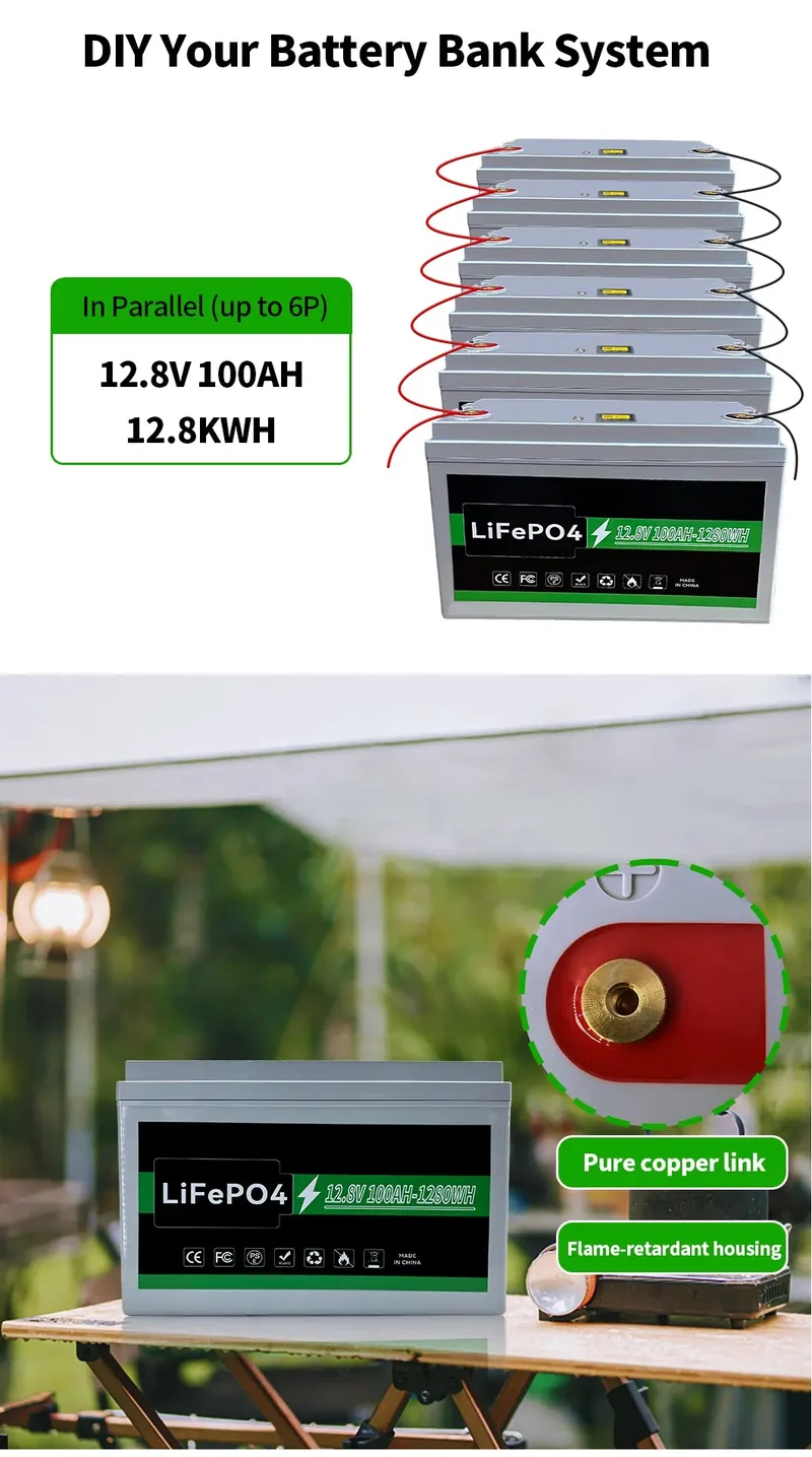 LiFePo4 1 2.8V 100AH lithium battery