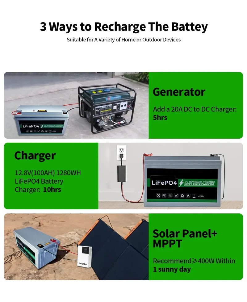 LiFePo4 1 2.8V 100AH lithium battery