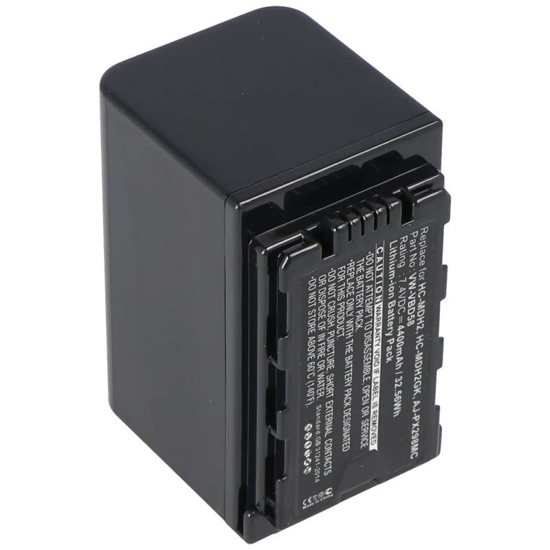 AccuCell Akku passend für Panasonic VW-VBD29 Akku VW-VBD58, VW-VBD58E-K, VW-VBD58PPK, 4400mAh
