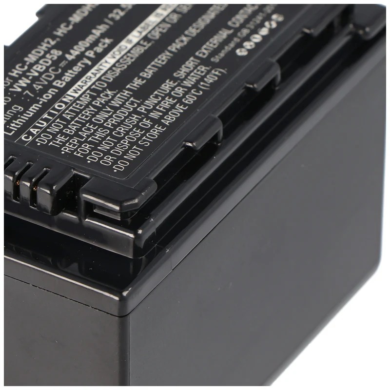 AccuCell Akku passend für Panasonic VW-VBD29 Akku VW-VBD58, VW-VBD58E-K, VW-VBD58PPK, 4400mAh