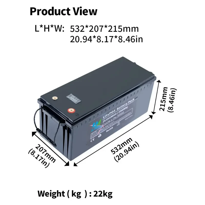 24V 100AH Lithium Ion Batteries For Electric Motorcycle
