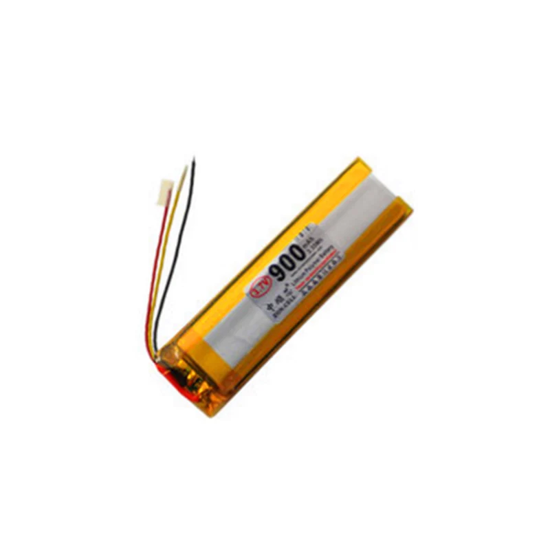 3,7 V mit NTC Schutz /Dreiadrige 900mAh 701658 Polymer Lithiumbatterie