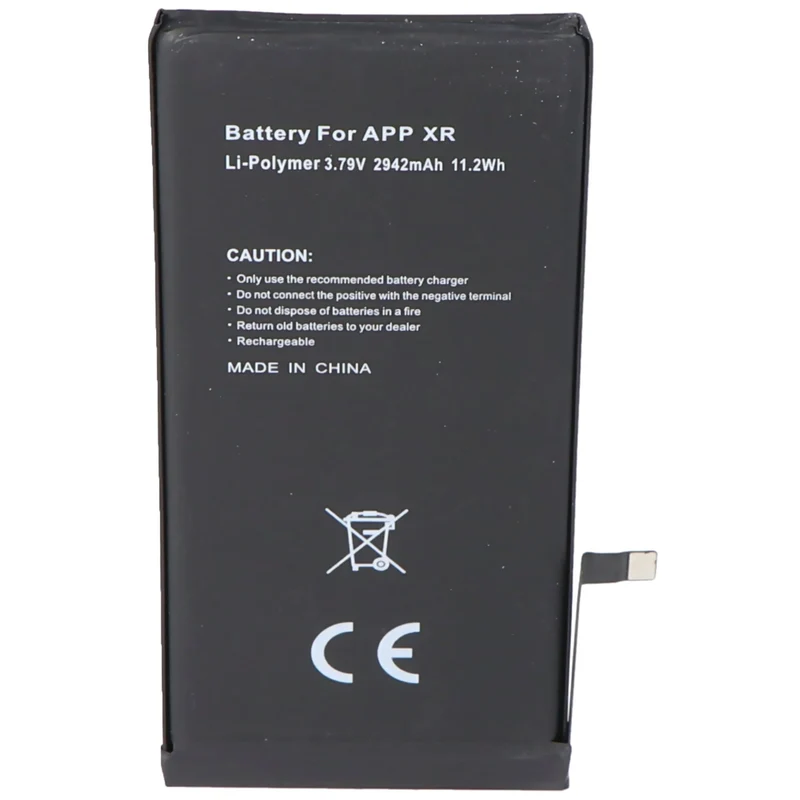 AccuCell Akku passend für Apple iPhone XR, Li-Polymer, 3,79V, 2942mAh, 11,2Wh, built-in, ohne Werkzeug