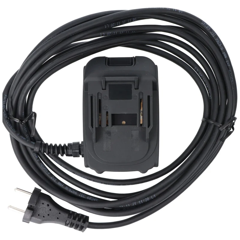 Akku Power Mainsconnector das Schaltnetzteil 18V kompatibel für Makita Makstar BL1830, BL1850, Kabel seitlich ausgehend