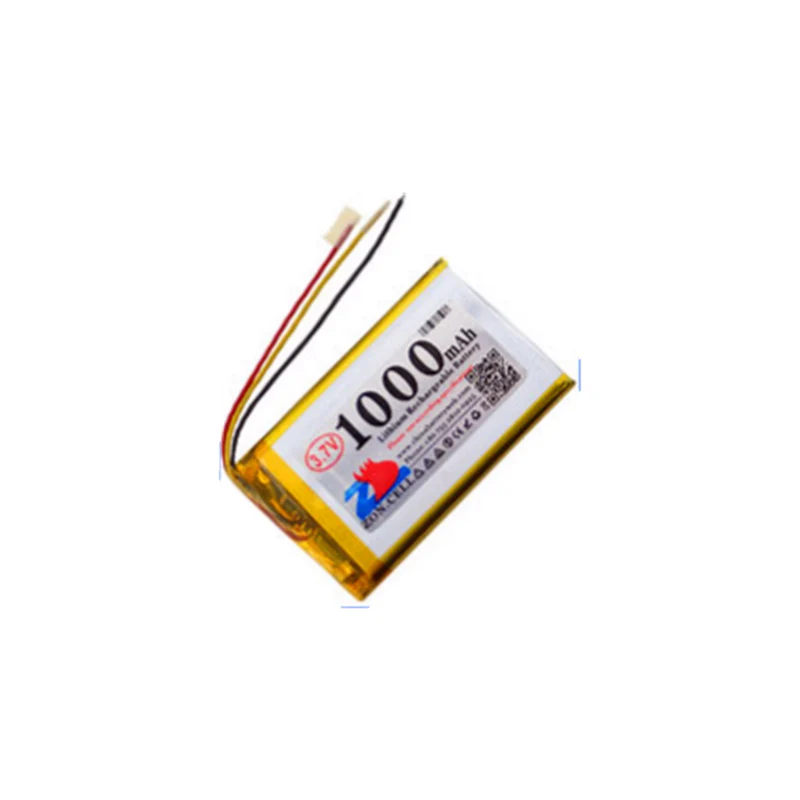3,7 V 1000 mAh mit NTC Schutz dreizeiliger 802540 Polymer Lithium Akku