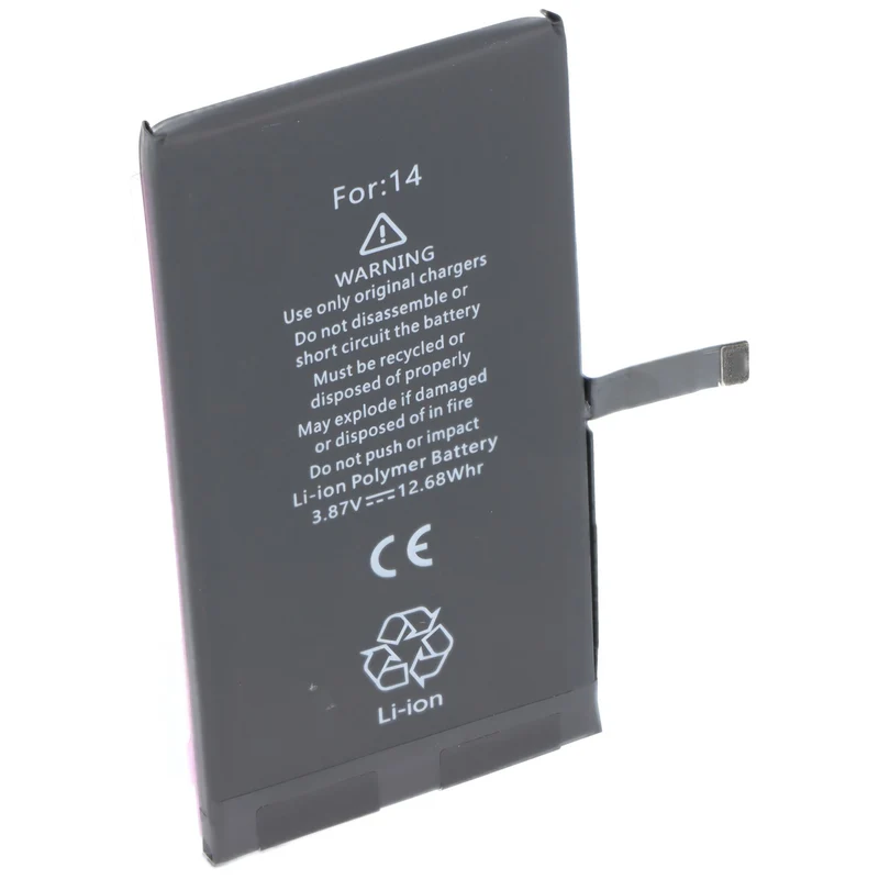 AccuCell Akku passend für Apple iPhone 14, Li-Polymer, 3,87V, 3279mAh, 12,68Wh, ohne Werkzeug