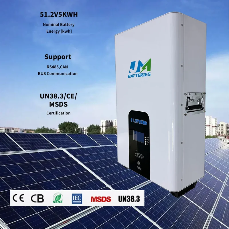 51.2V 100AH 5KWH Wall Mounted Home Battery