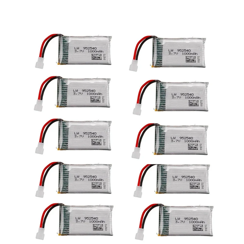 2pcs 3.7V 1000mAh 25c Lithiumbatterie 952540 für Syma X5C X5S X5SWH5C CX-30 Fernbedienung Quadcopter Ersatzteile