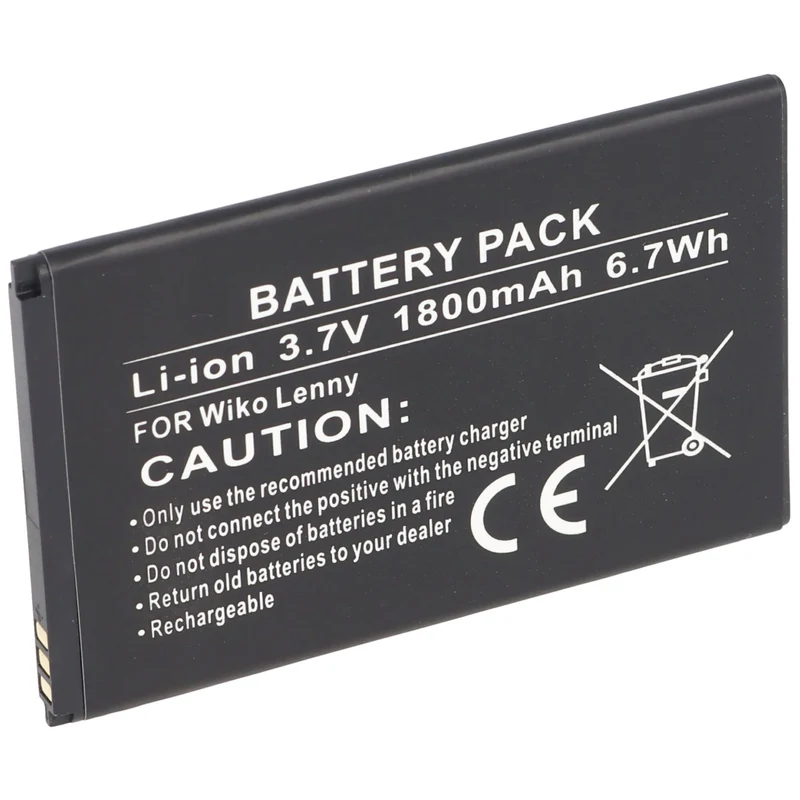 AccuCell Wiko Lenny Akku Li-Ion als Ersatz-Akku mit 1800mAh, B1510013109
