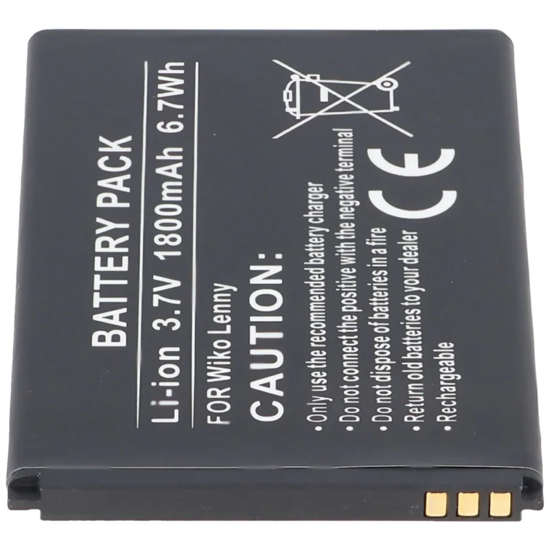 AccuCell Wiko Lenny Akku Li-Ion als Ersatz-Akku mit 1800mAh, B1510013109