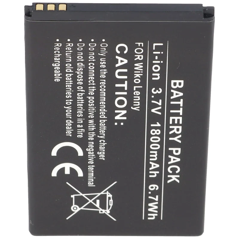 AccuCell Wiko Lenny Akku Li-Ion als Ersatz-Akku mit 1800mAh, B1510013109